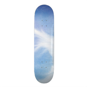 Den abstrakt vattenfärgen räcker målad bakgrund old school skateboard bräda 18 cm