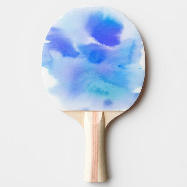 Den abstrakt vattenfärgen räcker målad bakgrund pingisracket (Framsidan)