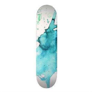 Den abstrakt vattenfärgen räcker målad bakgrund skateboard bräda 21,5 cm