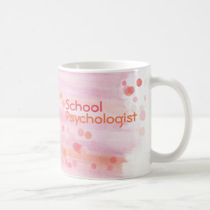 Den abstrakt vattenfärgen skolar psykologmuggen kaffemugg