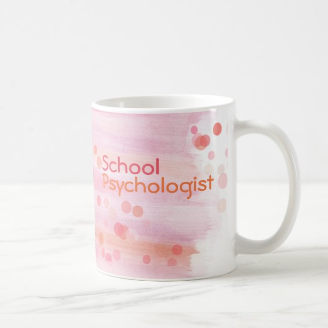 Den abstrakt vattenfärgen skolar psykologmuggen kaffemugg (Höger)