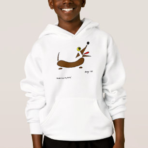 Den abstrakt Wienerhunden lurar den Hooded tröjan Tee