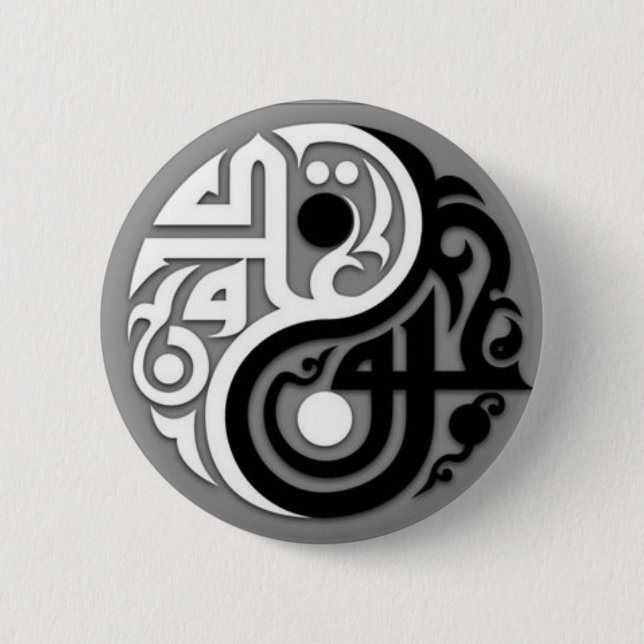 Den abstrakt YenYang ryggsäcken klämmer fast Knapp (Framsida)