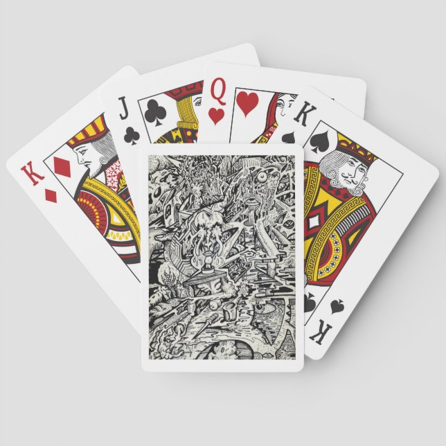 Den Adept, eller, En Excentrisk Förvandling Spel Kort (Baksidan)