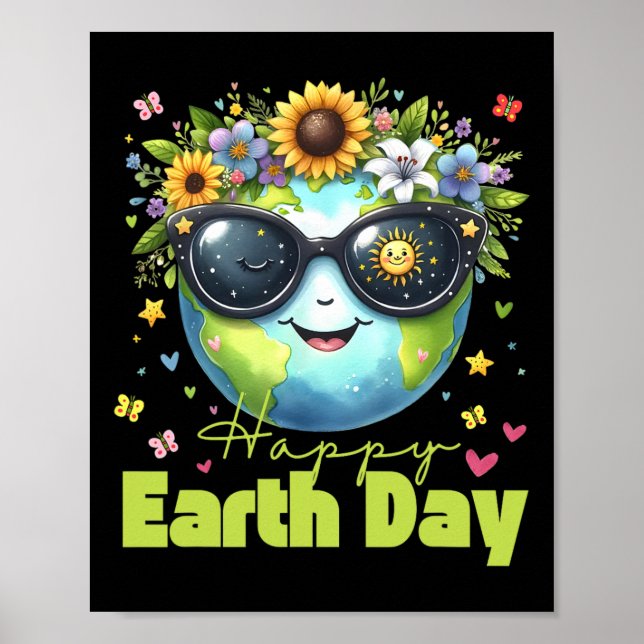 Den ädla jorddagen 2025 Räddar planetna Cute Sungl Poster (Framsidan)