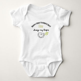 Den ädlande första Far-dagen Baby Bodykostym T Shirt