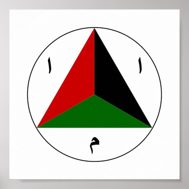 Den afghanska nationella armén Luft Force Roundel  Poster (Framsidan)
