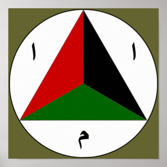 Den afghanska nationella armén Luft Force Roundel  Poster (Framsidan)