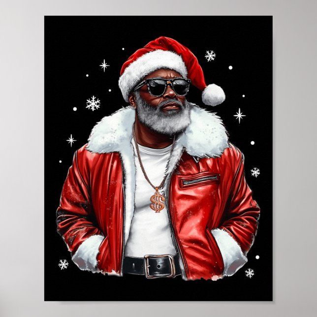 Den afrikanska amerikanska jultomten, Coolan Black Poster (Framsidan)