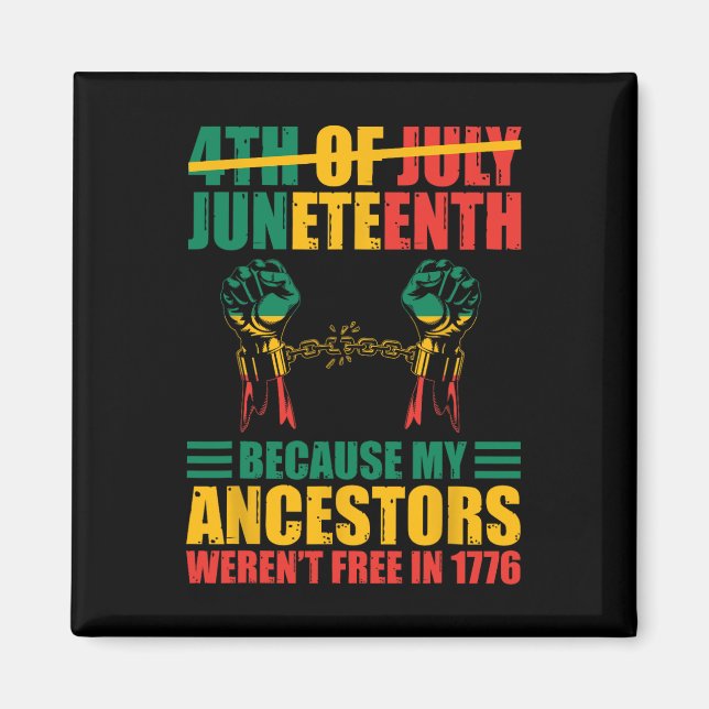 Den afrikanska amerikanska juni är min Independenc Magnet (Framsidan)