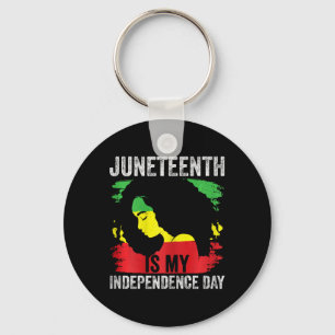 Den afrikanska amerikanska juni är min Independenc Nyckelring