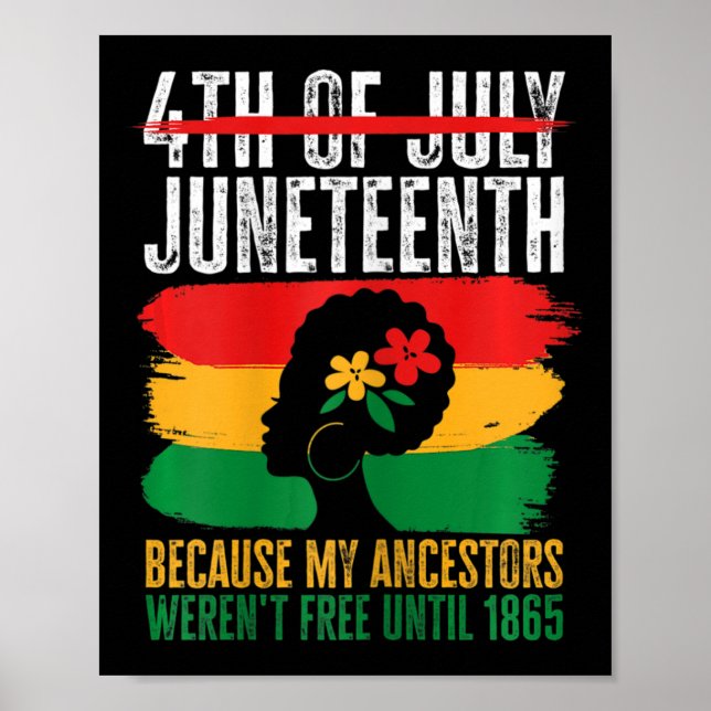 Den afrikanska amerikanska juni är min Independenc Poster (Framsidan)
