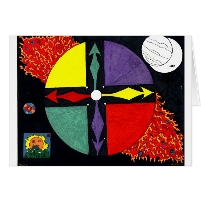 Den afrikanska anden rullar hälsningskort (Framsidan Horizontal)