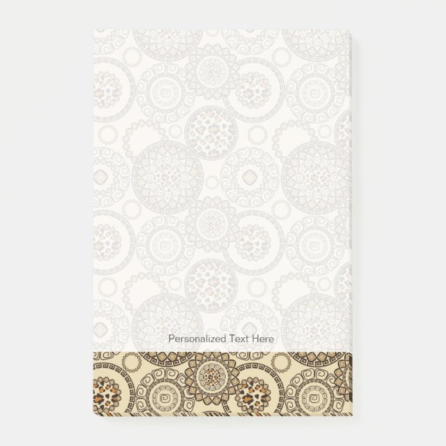 Den afrikanska cheetahen flår mönster 3 post-it block (Framsida)