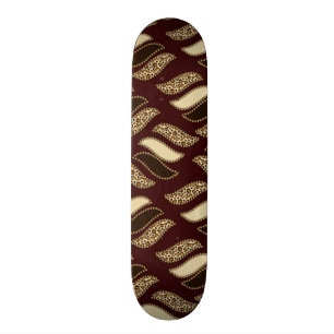 Den afrikanska cheetahen flår mönster skateboard bräda 19,5 cm