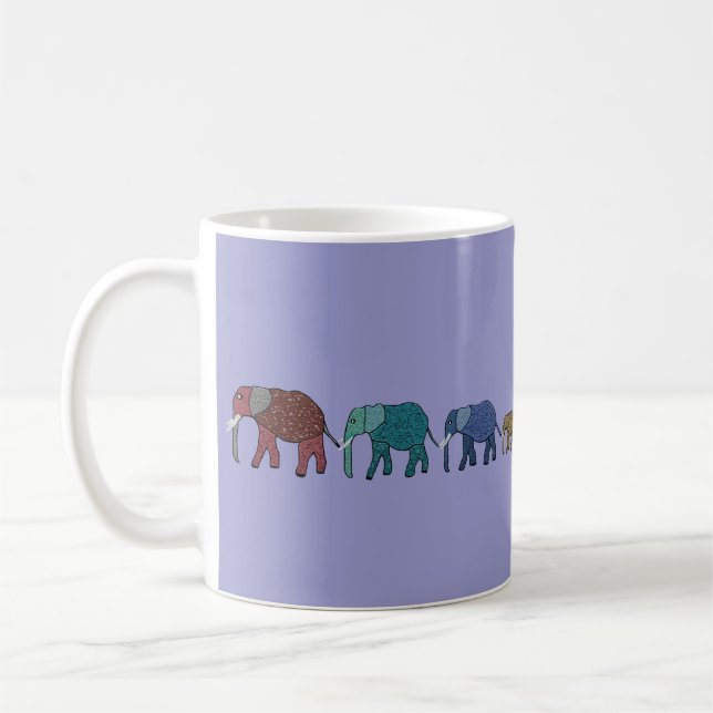 Den afrikanska elefanten går kaffemugg (Vänster)