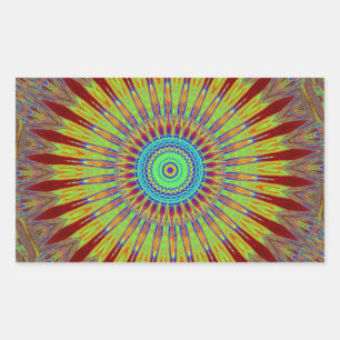 Den afrikanska etniska stammen mönster rektangulärt klistermärke