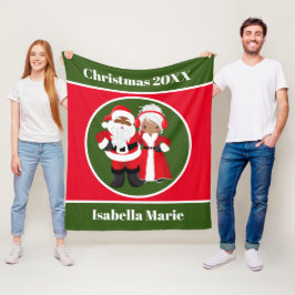 Den afrikanska jultomten, fru Claus Fleecefilt
