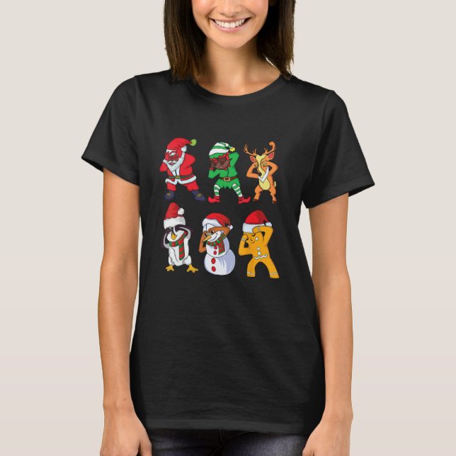 Den afrikanska jultomten och vänner Gridd T Shirt (Framsida)