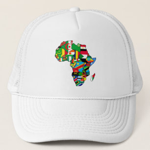 Den afrikanska kartan av afrikan sjunker inom keps