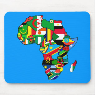 Den afrikanska kartan av afrikan sjunker inom musmatta