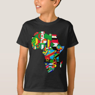 Den afrikanska kartan av afrikan sjunker inom t-shirt