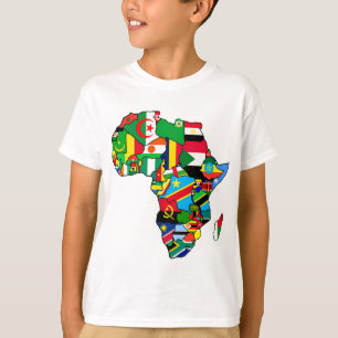 Den afrikanska kartan av afrikan sjunker inom tröja