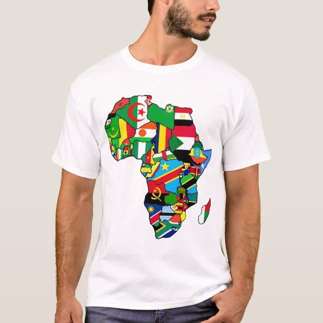 Den afrikanska kartan av afrikan sjunker inom tröja (Framsida)