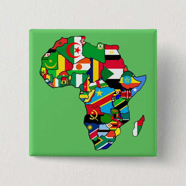 Den afrikanska kartan av afrikan sjunker knapp (Framsida)