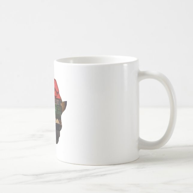 Den afrikanska kontinenten kaffemugg (Höger)