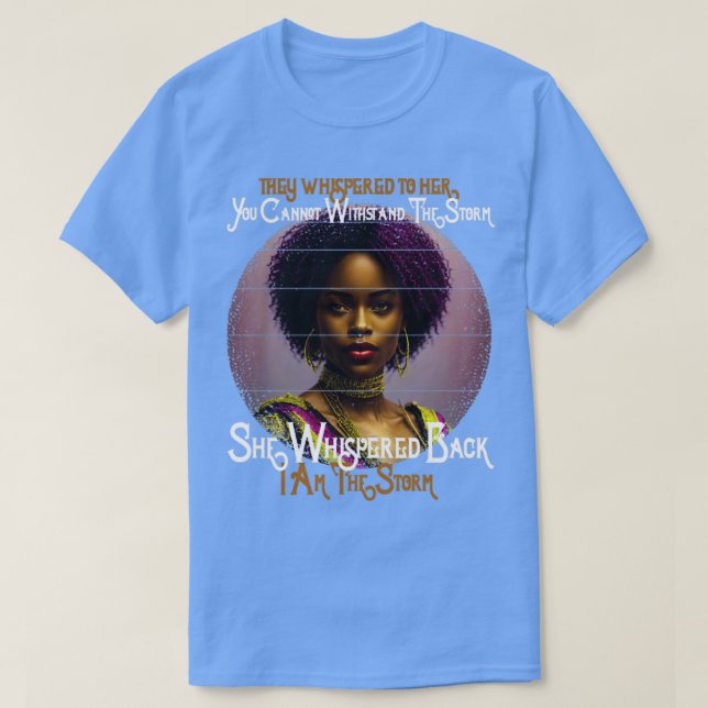 Den afrikanska kvinnan Afro Black History Month ja T Shirt (Design framsida)