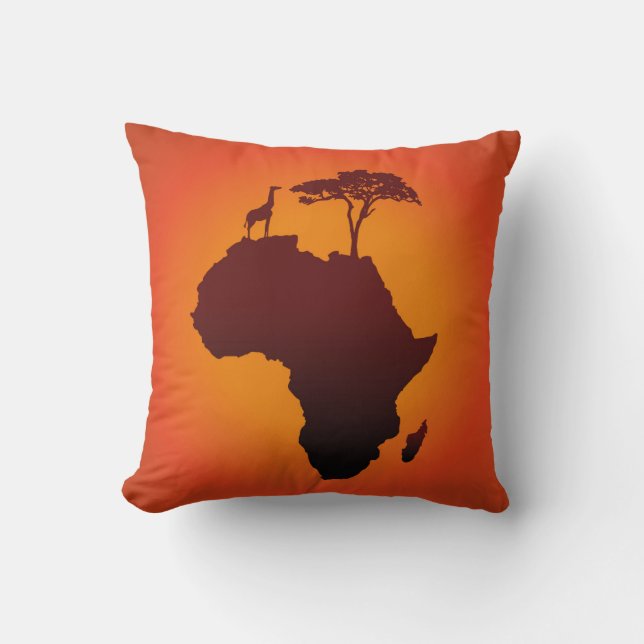 Den afrikanska Safarikartan - kudde (Framsida)