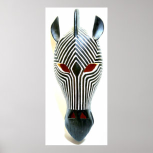 den afrikanska sebran maskerar affischen poster
