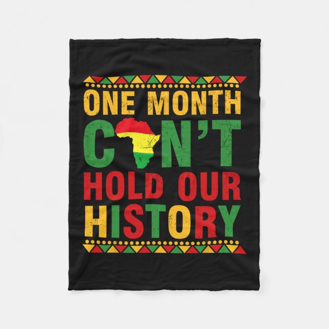 Den afrikanska svarta historikmånaden En månad kan Fleecefilt (Framsidan)