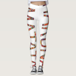 Den afrikanska Vintagen Färg art Leggings
