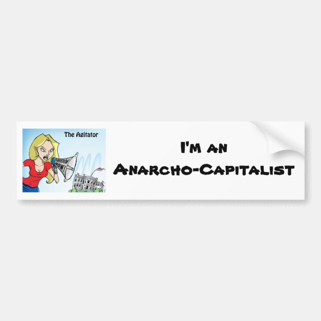 Den agitatorAnarcho bildekalet Bildekal (Framsidan)