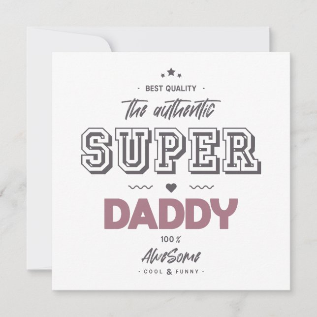 Den äkta superpappan kort (Framsida)
