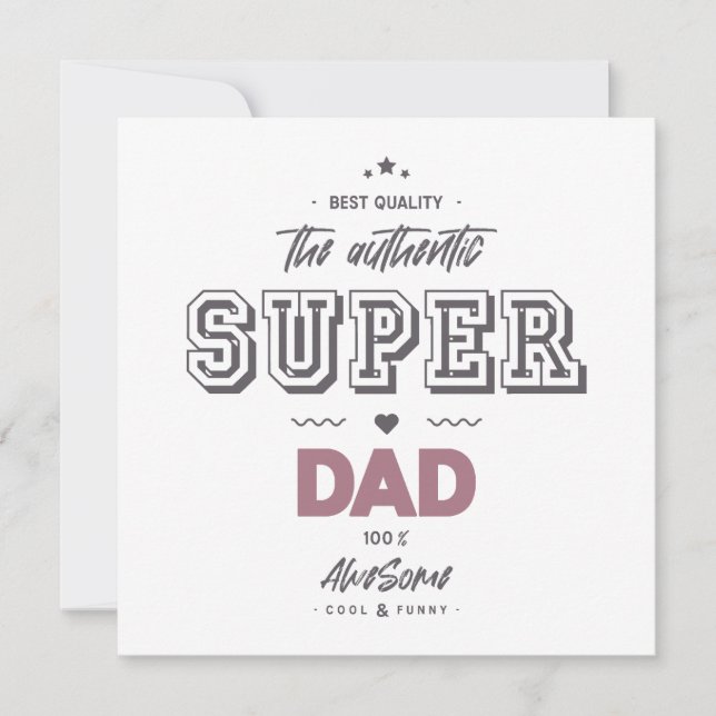 Den äkta superpappan kort (Framsida)
