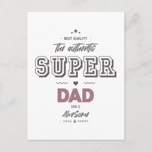 Den äkta superpappan vykort
