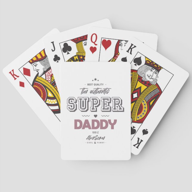Den äkta toppen pappa casinokort (Baksidan)