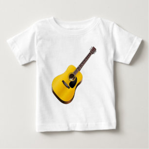Den akustiska gitarren, musikal instrumenterar, tee