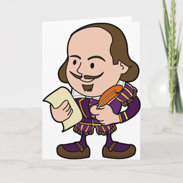 Den akuta karaktären hos William Shakespeare Kort (Framsida)