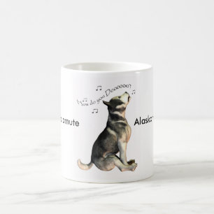 Den alaskabo malamuten, hur gör du? Notera hejer Kaffemugg