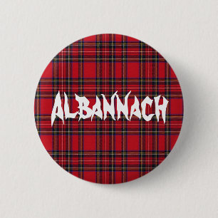 Den Albannach tartanen knäppas emblem Knapp