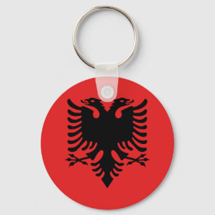 Den albanska flagga knäppas nyckelring