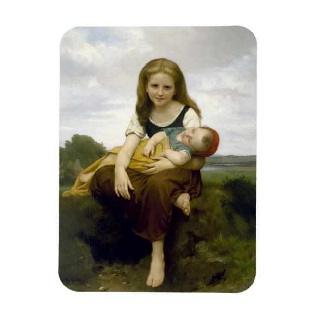 Den äldre syster av William-Adolphe Bouguereau Magnet (Vertikal)