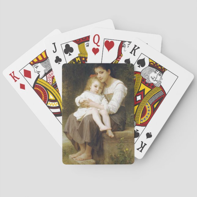 Den äldre syster (av William Bouguereau) Casinokort (Baksidan)