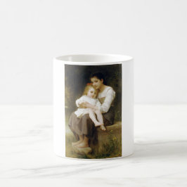 Den äldre syster (av William Bouguereau) Kaffemugg