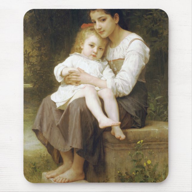 Den äldre syster (av William Bouguereau) Musmatta (Framsidan)