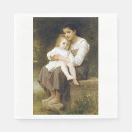 Den äldre syster (av William Bouguereau) Pappersservett